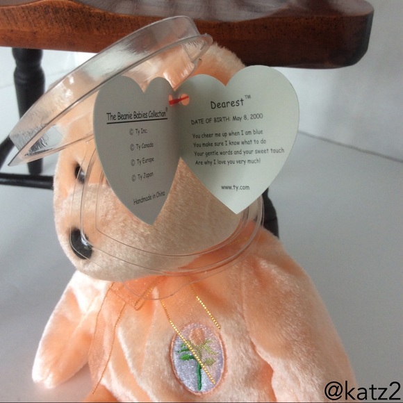 Ty Beanie Baby Retired Dearest Bear 2000 - Picture 2 of 3